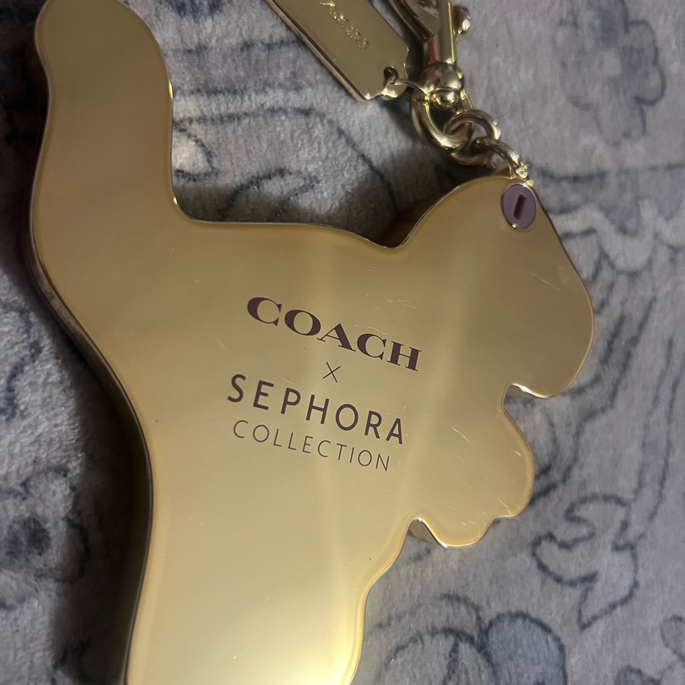 Coach Pink and Gold Dinosaur Keychain - Picture 5 of 6